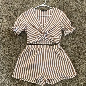 Crop top and short set